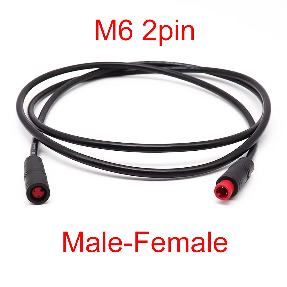 1m M6 M8 2 3 4 5 6 Pin Core Male To Female Julet Electric Butt Cable Plug Connector Scooter Brake Waterproof Signal Sensor Cord