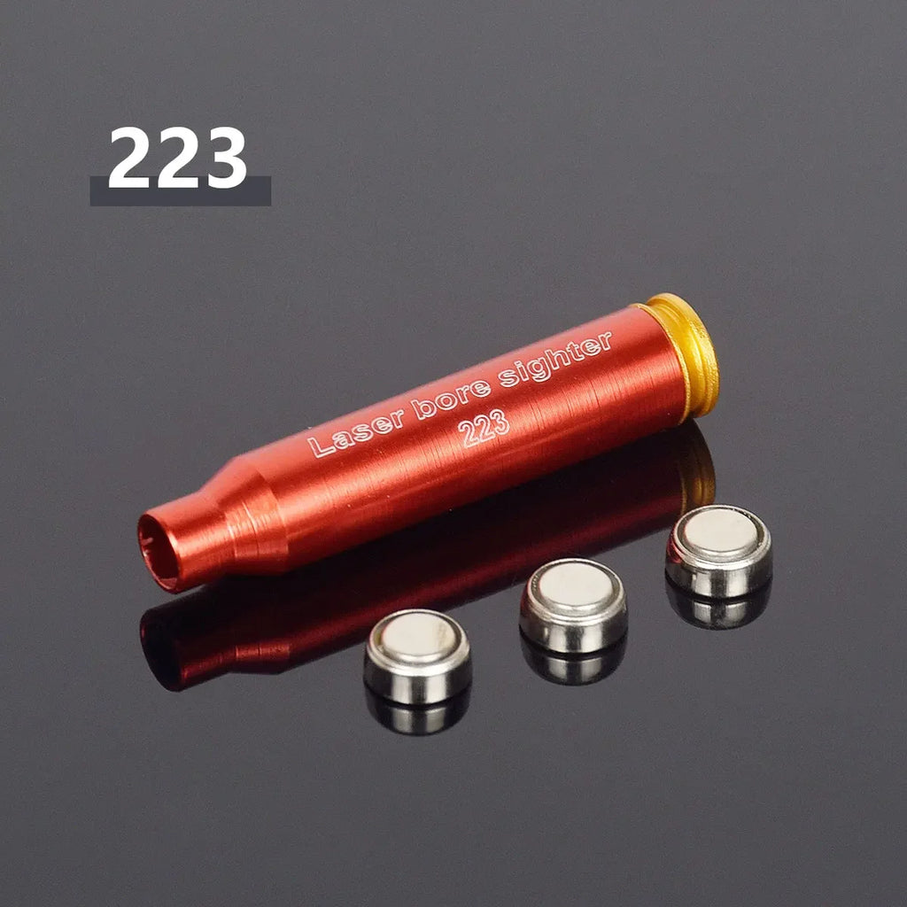 12GA 20GA .308 .223 5.45x39 7.62x39 9x19mm.338 Gauge Red Laser Bore Sighter Training Bullet Boresighter CAL Cartridge Caliber