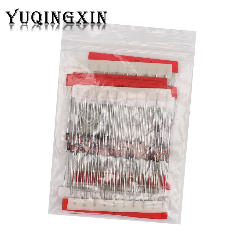 140pcs 1/2W Zener Diode Assorted Kit DO-35 0.5W 3.3V-30V 14Values Each 10pcs DIY Sample Set
