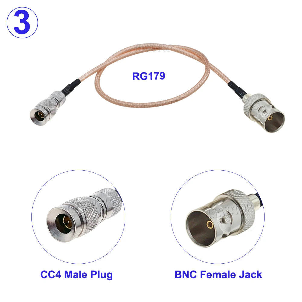 DIN 1.0/2.3 Mini BNC Male to BNC Male/Female Connector RG179 RF Coaxial Cable HD SDI 75ohm For Blackmagic HyperDeck Shuttle