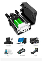 RS232 RS485 DB9 Connector Male Female 9 Pin Breakout Terminals COM Connector D-SUB Terminals 21-24 AWG Wire Solderless Connector