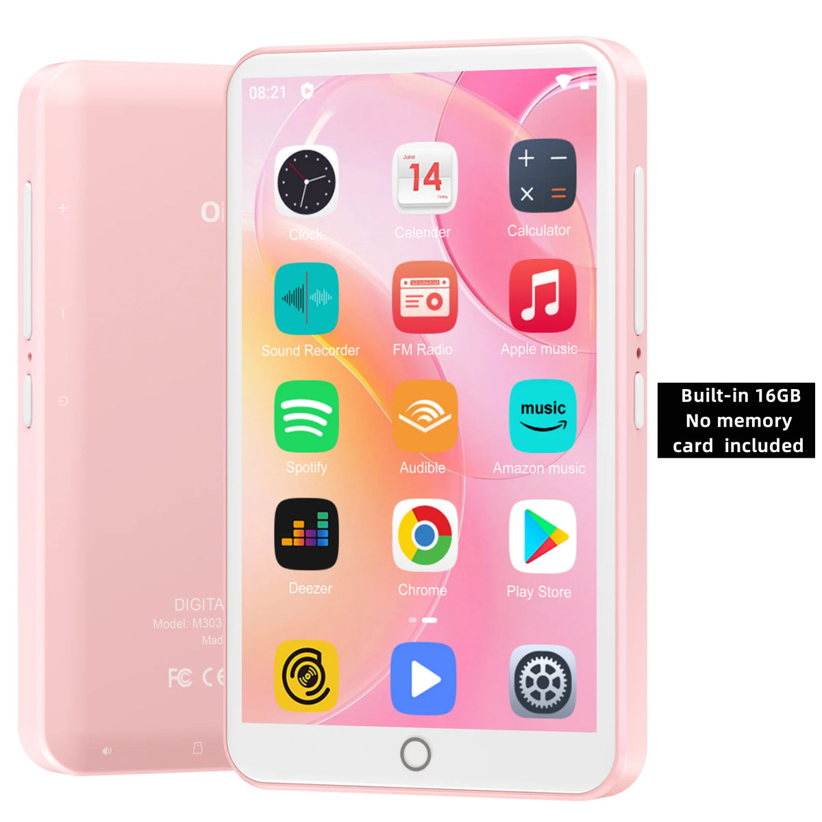 Android 9.0 Oilsky M303pro MP3 Player  with Bluetooth and WiFi, 4.0-inch with speakers capacity up to 512GB