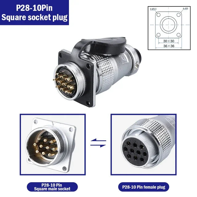 PLS28 P28-2/3/4/5/7/8/10/12/16/17/20/24/26 Pin Aviation Connector Plug WS28 Male Female Plug Socket Connector