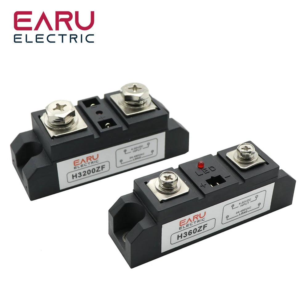 EARU Industrial Solid State Relay SSR Module Single Phase Input 3-32VDC Output 24-480VAC Industrial 60A 80A 100A 150A 200A 300A