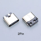 JCD 10PCS 2/6/16/24 Pin Type-C Charging Port USB-C Female Connector Charger Socket PCB Soldering SMD SMT DIY Repair Adapter