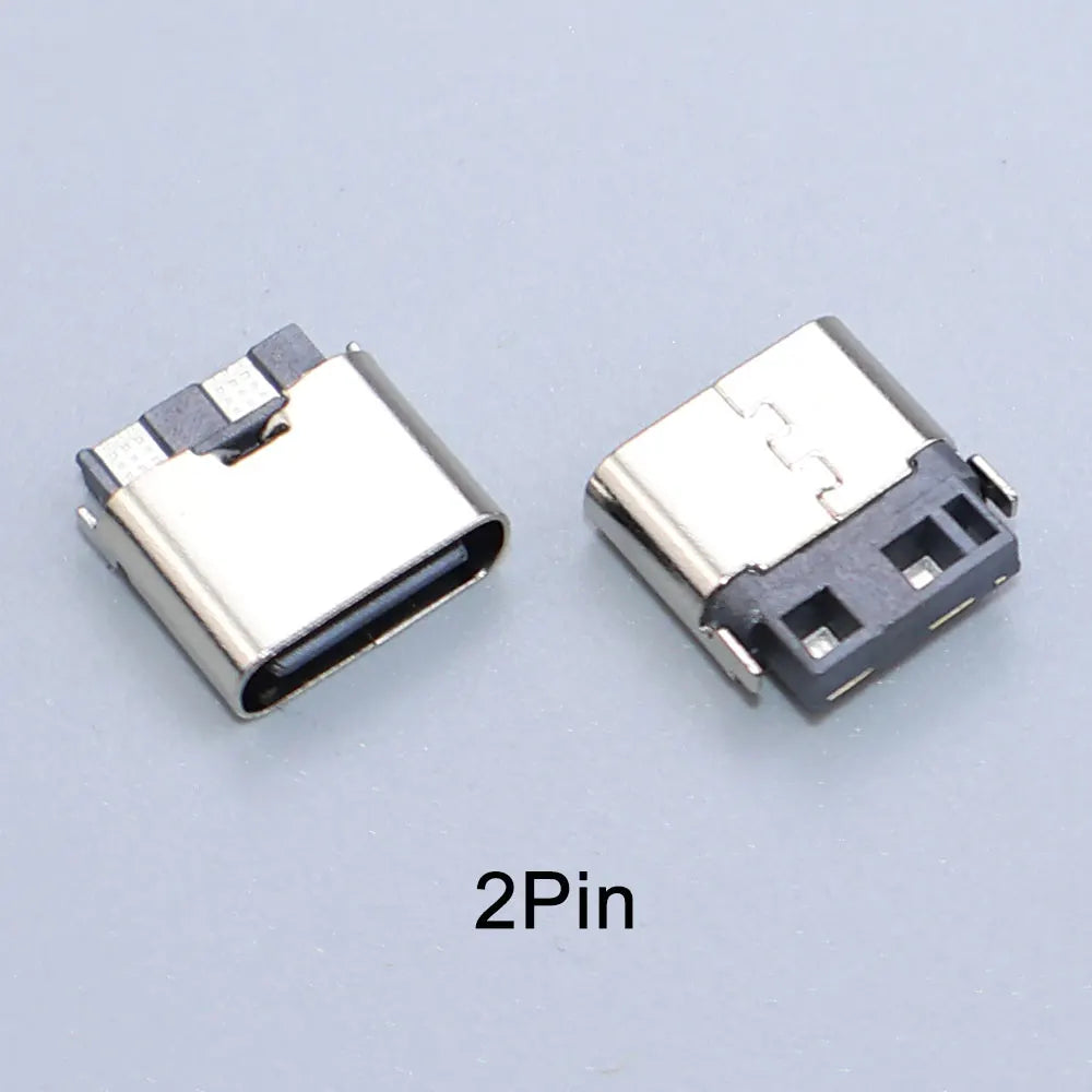 JCD 10PCS 2/6/16/24 Pin Type-C Charging Port USB-C Female Connector Charger Socket PCB Soldering SMD SMT DIY Repair Adapter