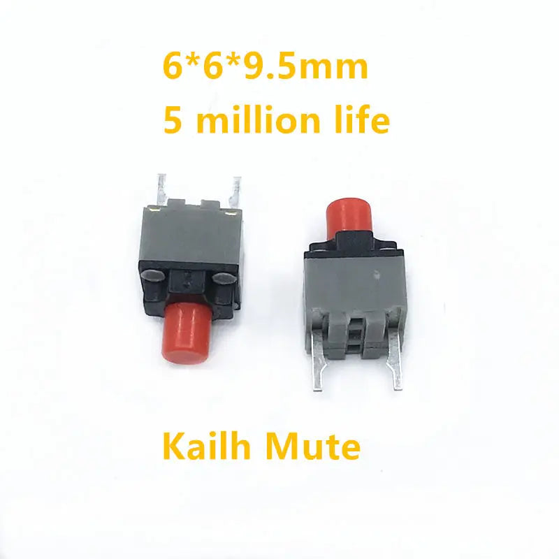 10Pcs New Kailh Mute button 6*6*7.3mm quare silent micro switch 6*6*4.3mm Tact Button Switch 6X6X9.5mm DPI keys