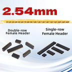 10/15/20PCS Single/Double-row Female Header Socket Pitch 2.54mm 2*2p 3p 4p 5p 6p 7p 8p 9p 10p12p14P16p18p20p22p40p Pin Connector