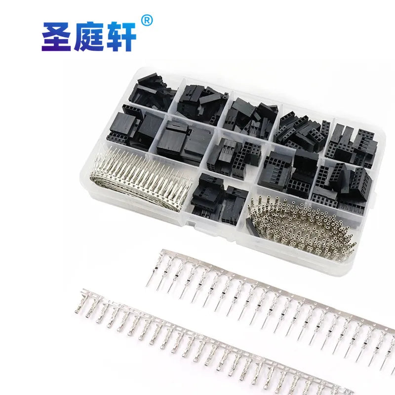 310Pcs/620PCS 2.54mm Male+Female Dupont Wire Jumper Line Cable 1/2/3/4/5/6/8 Pin Header Connector Housing Electronic DIY Kit