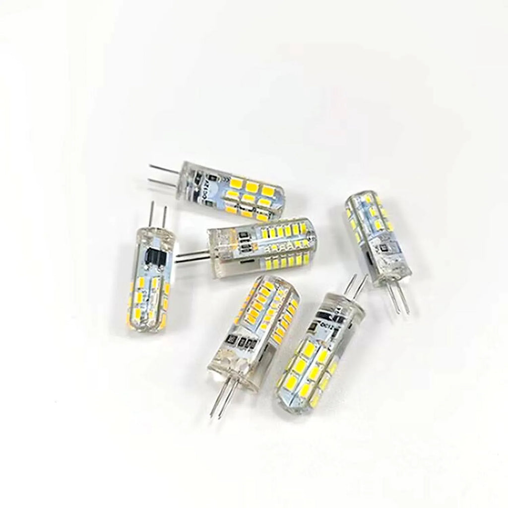 10Pcs G4 LED Bulb 12W 9W 5W 3W 2W AC DC12V SMD 2835 3014 SMD LED Light Mini Silicone Lamp Warm White White 360 Degree Angle