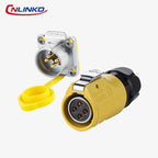 CNLINKO LP20 IP68 Waterproof Circular Heavy Duty Connector 2-12Pin Male/Female Set for Outdoor LED Lighting & Industrial Power