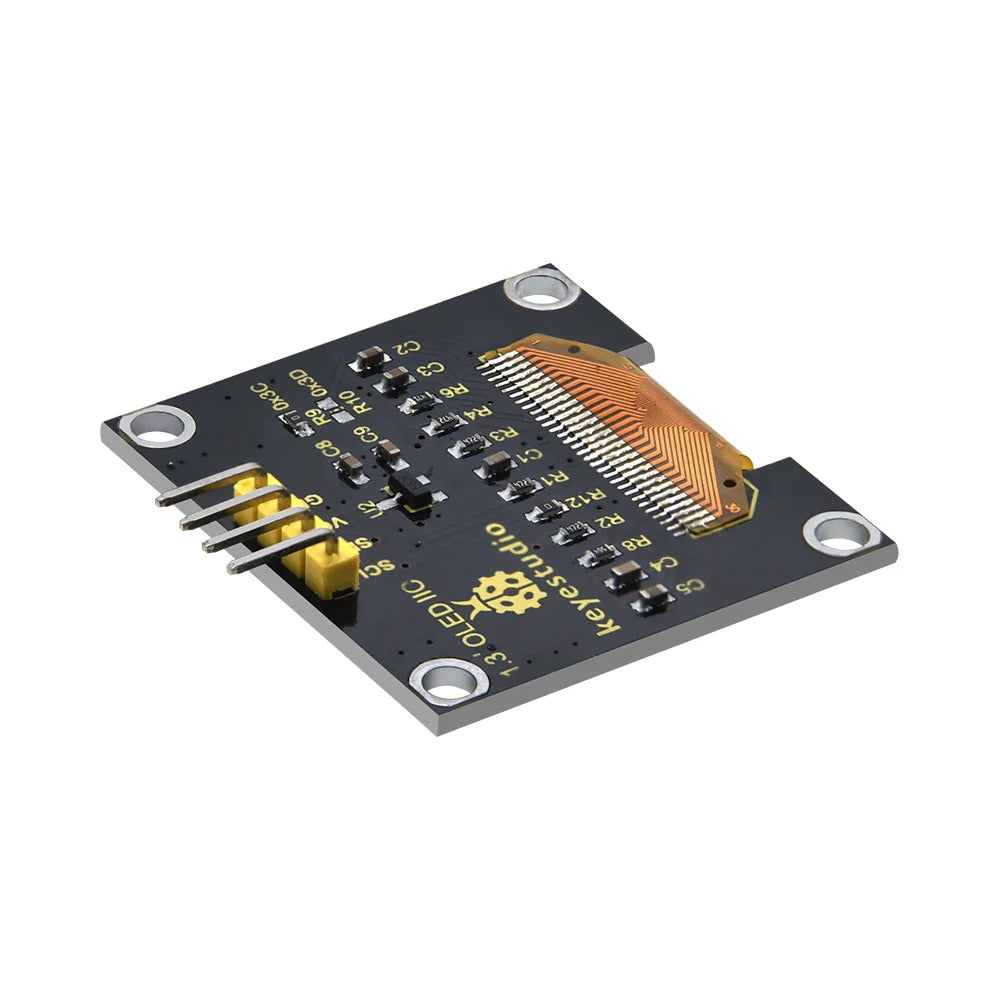 Keyestudio 0.96/1.3-inch OLED Module LCD Display 128x64 With IIC Ports 12C Serial LCD Panel With Baseboard For Arduino
