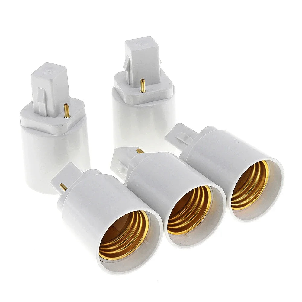 3Pcs G24d 2Pin To E26 E27 Fire-proof 250V2A Light Socket CFL LED Lamp Base Holder Adapter Converter, Ballast Removal Required