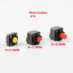 10Pcs Kailh Mute button 6*6*4.3mm square Silent switch ireless mouse micro switch repair parts replace rectangle micro switch