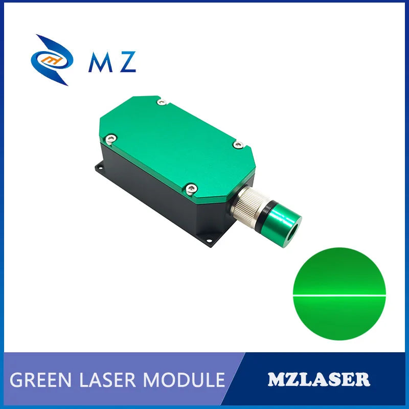 TTL PWM Green Line Laser Diode Module High Brightness Adjustable Focus 520nm 1000mW 1W Powell Lens Long Life Industrial Laser
