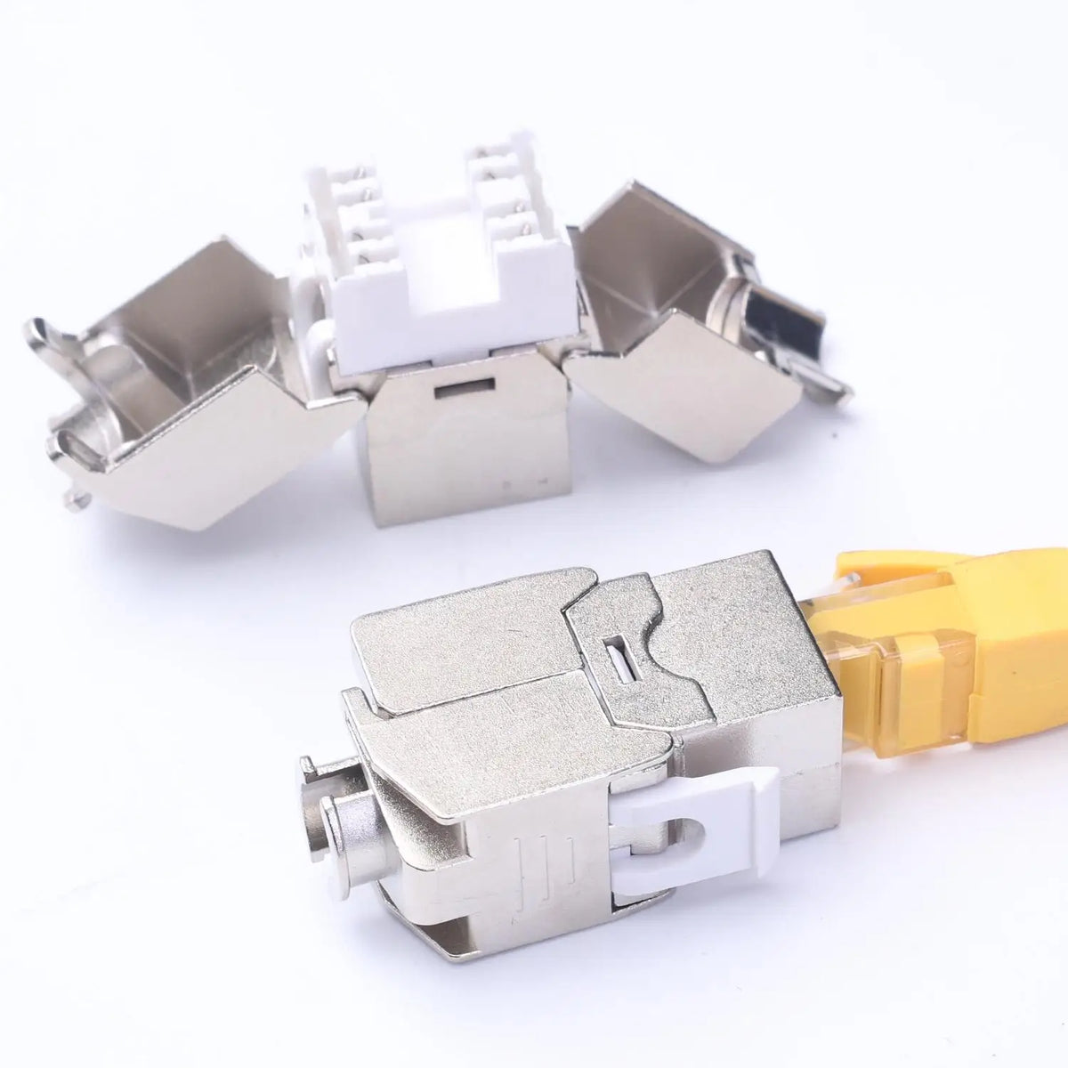Metal Cat7 6 Cat6A Keystone Jack Connector Module RJ45 Shielded Network Cable Conector For Networking Wire Ethernet Lan Cable
