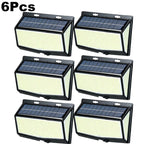 468 LED Outdoor Solar Lights with Motion Sensor 3 Lighting Modes Waterproof Solar Wall Lights for Courtyard Garage Fence Patio