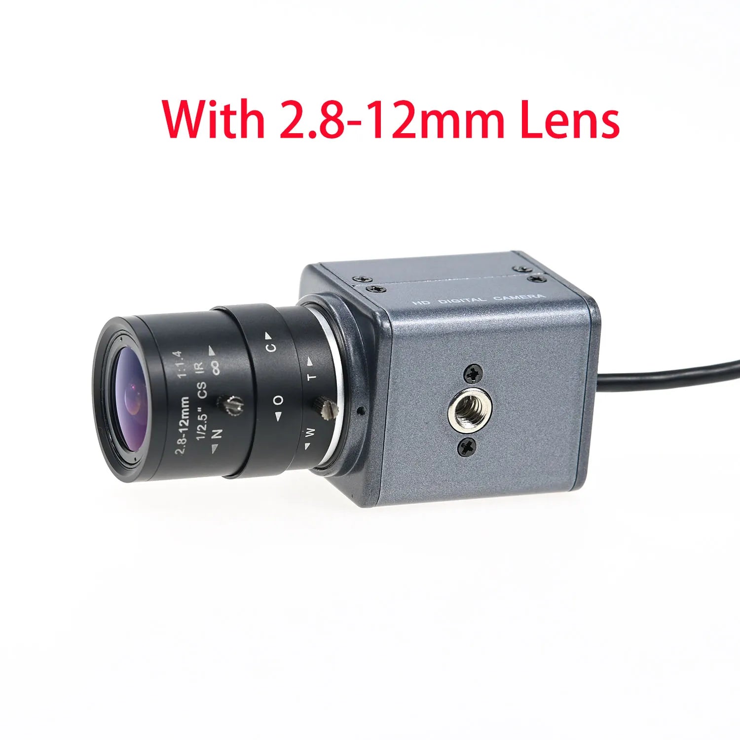 Global Shutter 210fps Monochrome VGA Mini USB Camera With CS Lens 5-50mm 2.8-12mm UVC Plug Play For High Speed Motion Detection