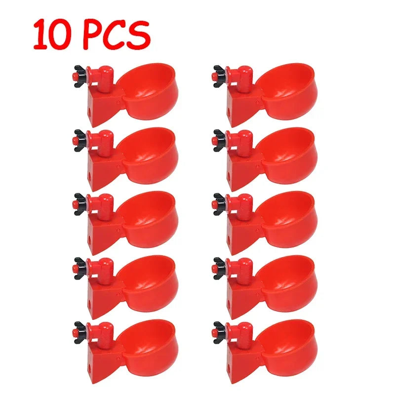 5-50Pcs Chicken Duck Drinking Cup Automatic Drinker Chicken Feeder Plastic Poultry Farm Water Drinking Cups Easy Installation