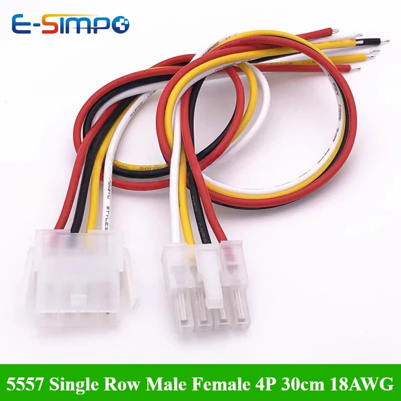 1/5/10Set Mini-Fit 4.2mm Automobile Harness Connector 5557 Single Row 2/3/4/5/6P Male Female Plug Socket Wire Length 30cm 18AWG