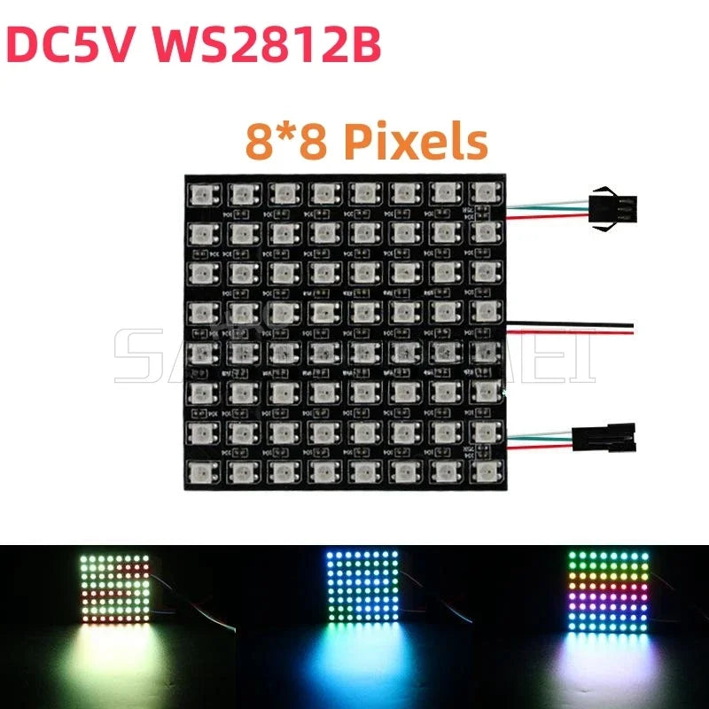 SP801E Led Controller Kit DC5V WS2812B RGB LED Pixel Panel Light 8x8 16x16 8x32 Digital Flexible Screen Individually Addressable