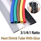 3meters 3:1/4:1 Heat Shrink Tube With Glue 1.6mm-40mm Dual Wall Adhesive Lined Polyolefin Shrinkin ﻿Wrap Cable Protect Sleeving
