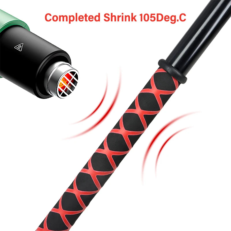 Double Color 2:1 Heat Shrink Tubing 1M 20/22/25/28/30/35mm for Handle Non-Slip Grip Fishing Rod Handle Covers Anti-slip Sleeving