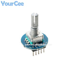 2pcs/1pc EC11 360 Degree Rotary Encoder Module with Knob Cap Potentiometer Digital Pulse Output for Household Electric Appliance