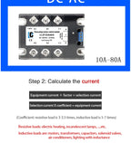 LCTC Three Phase Solid State Relay Forward and Reverse Control Relay DC Motor Stater 10A 25A 40A 60A 80A 10-30VDC 40-480VAC DA