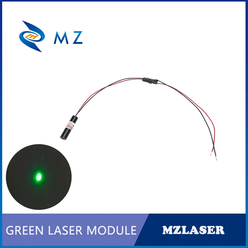 Economical Compact Green Dot Laser Diode Module 520nm D8mm 5mW 10mW 3V 5V 12V 24V Industrial Grade for Woodworking Machinery