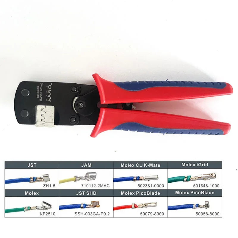 DuPont Crimping Pliers JST Crimping Tool XH2.54/PH2.0/SM2.5/ZH1.5 Crimper Tools 0.08-0.5mm2 Hand Crimper
