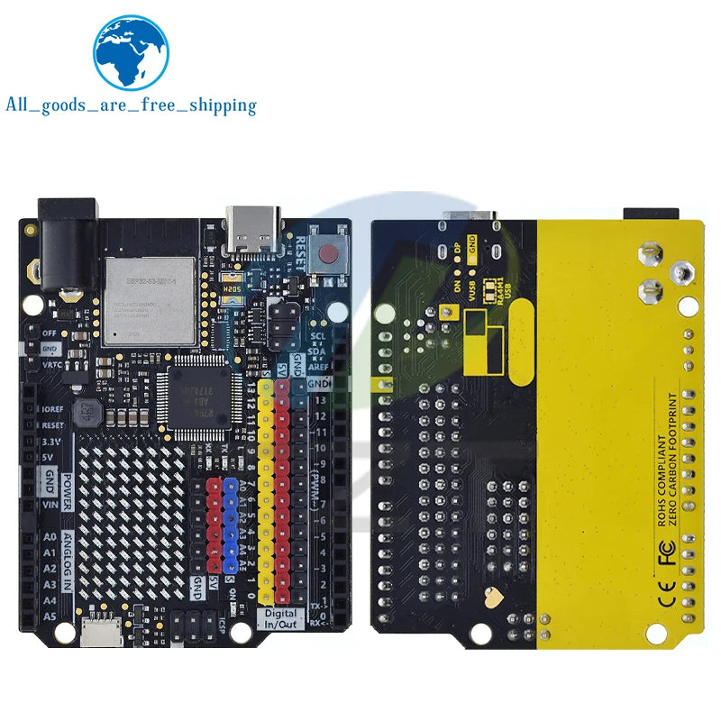 TZTUNO R4 Minima Type-C USB ESP32-S3 WIFI Edition Development Board For Arduino Programming Learning Controller