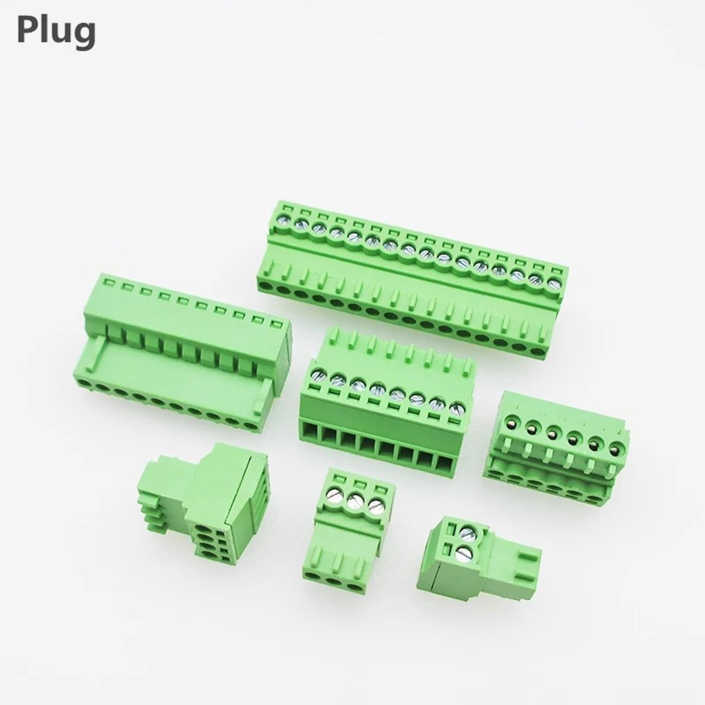 10Pairs 15EDG 2.54 mm KF2EDG PCB Screw Terminal Block Connector Right Angle/ Straight Needle Plug Pin Header Socket 2P-12 Pin
