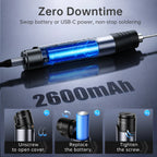 FNIRSI HS-03 Wireless Soldering Iron 10W Rechargeable Portable Soldering Iron 100-450℃ Adjustable Professional Soldering Kit
