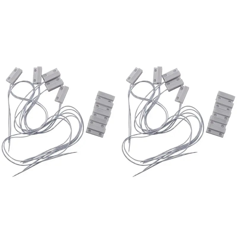 10 Pcs Mc-38 Wired Door Window Sensor Magnetic Switch For Home Alarm System,When Sensor Together,Normally Closed Nc