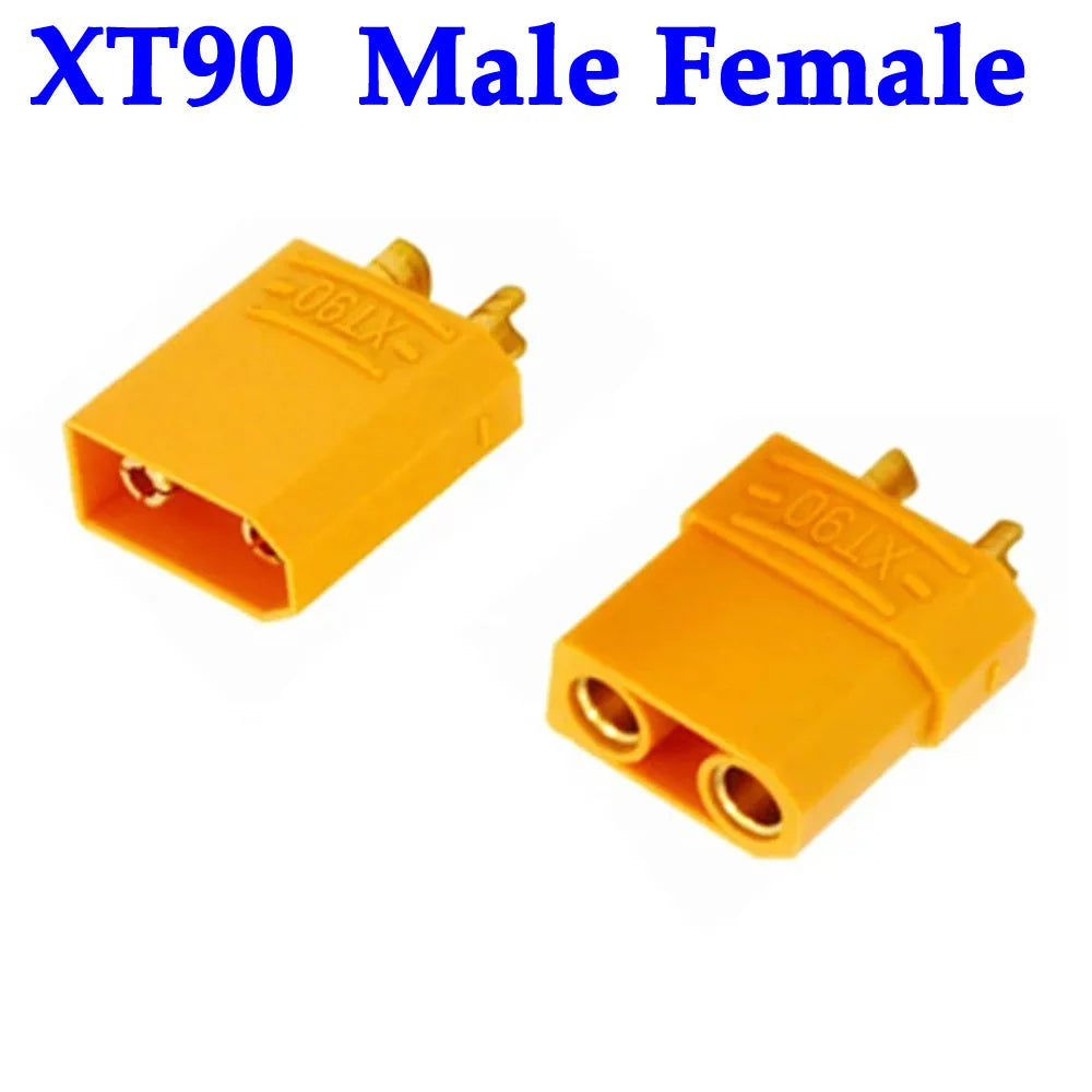 MR60 MR 60 Fireproof Female Male Three-core Connector With Sheath 3.5mm Brass Gold Plated For Lipo ESC RC Model