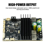 DC 9-30V Bluetooth Power Amplifier Module 2×100W Dual Channel APP Tuning Audio Board for Home Outdoor Speaker DIY Audio Upgrade