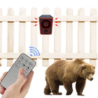Solar Outdoor Motion Sensor Alarm Home  Alarm with Dog Barking Gunshot Sound Support Recording and Adjustable Volume