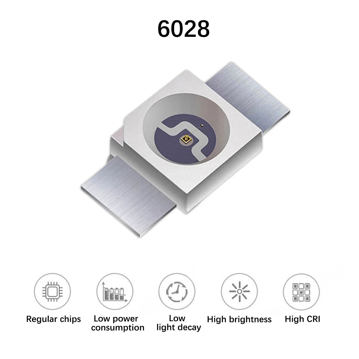6028/3528 Multi-Color SMD LED Chips - High-Brightness Reverse-Mount Emitters for Keyboard Backlighting/Electronic Devices