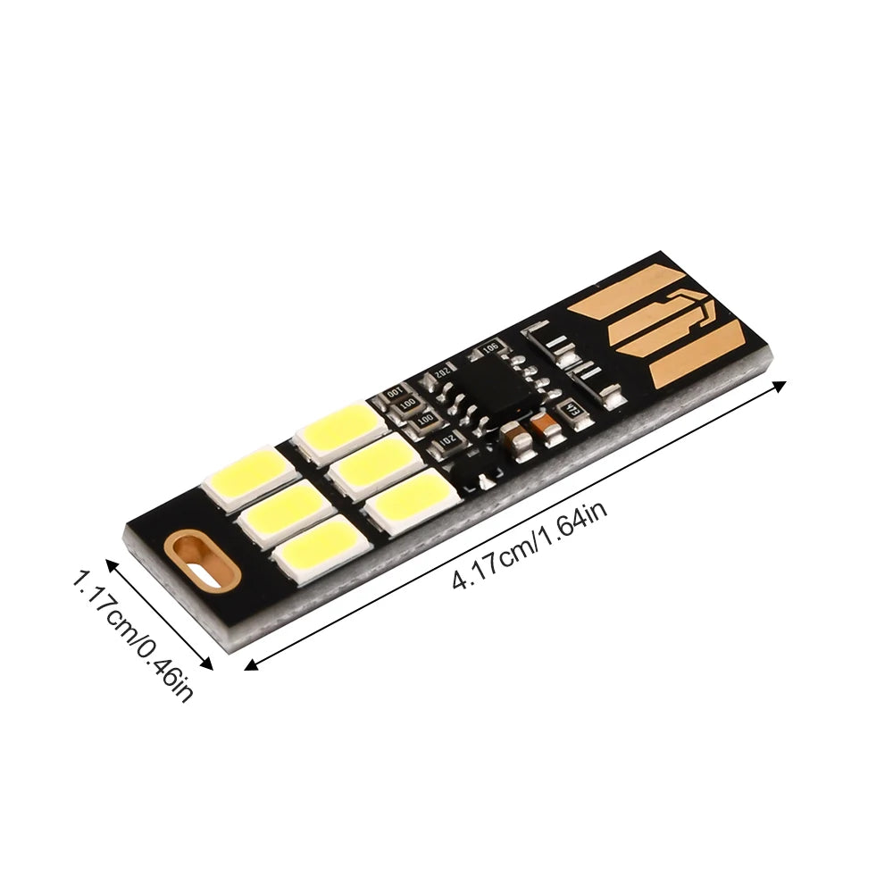 5pcs Portable Mini 5730 USB 6 LED Light 5V Touch Sensor Dimmable Night Light for Power Bank Computer Laptop Book Reading Lamp