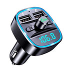 Dual USB Car FM Transmitter Bluetooth Handsfree Car Charger LED Digital Display Wireless Music Receiver Adapter Car Accessories