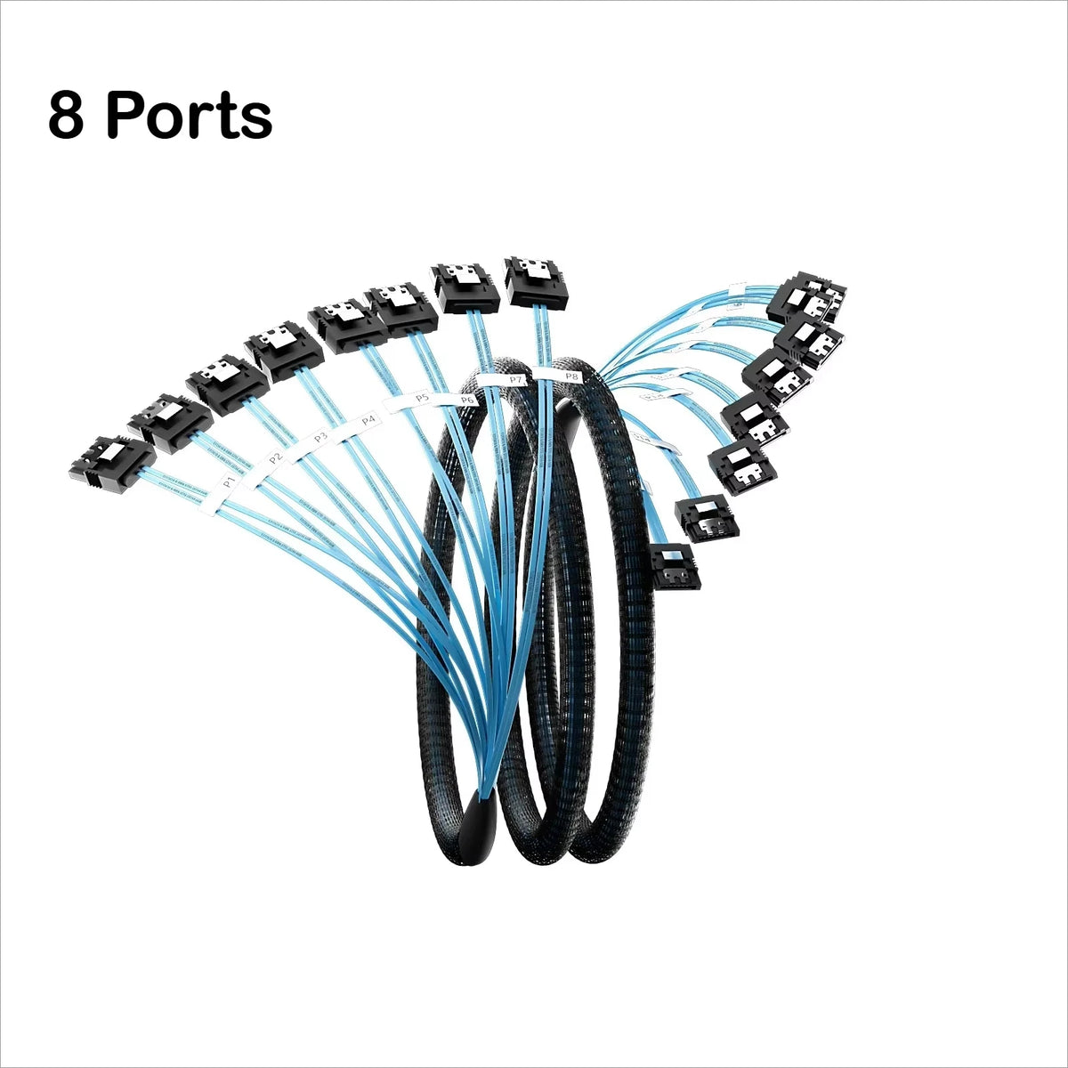 Sata To Sata Cable 4/6/8 Ports/Set SATA 3.0 Date Cable 7 Pin to 7 Pin Sas Cord 12Gbps HDD Cable For Server NAS PC