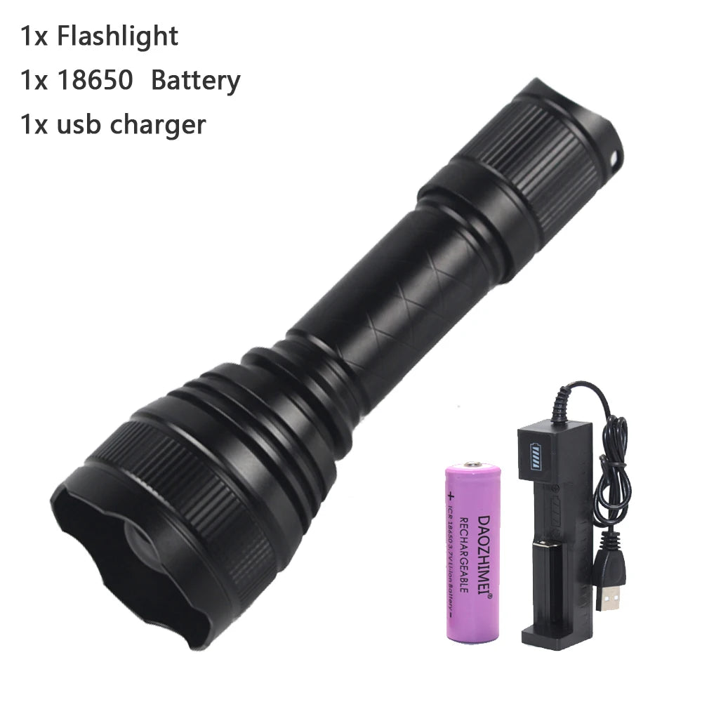 200 Yard T21 IR Flashlight Zoomable Focus 10 Watt 850nm-940nm LED Infrared Radiation Lamp Night Vision Torch Hunting Lantern