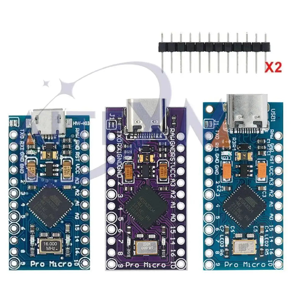 Pro Micro MICRO/TYPE-C USB ATMEGA32U4 Module 5V 16MHz Board For Arduino 32U4 AITEXM