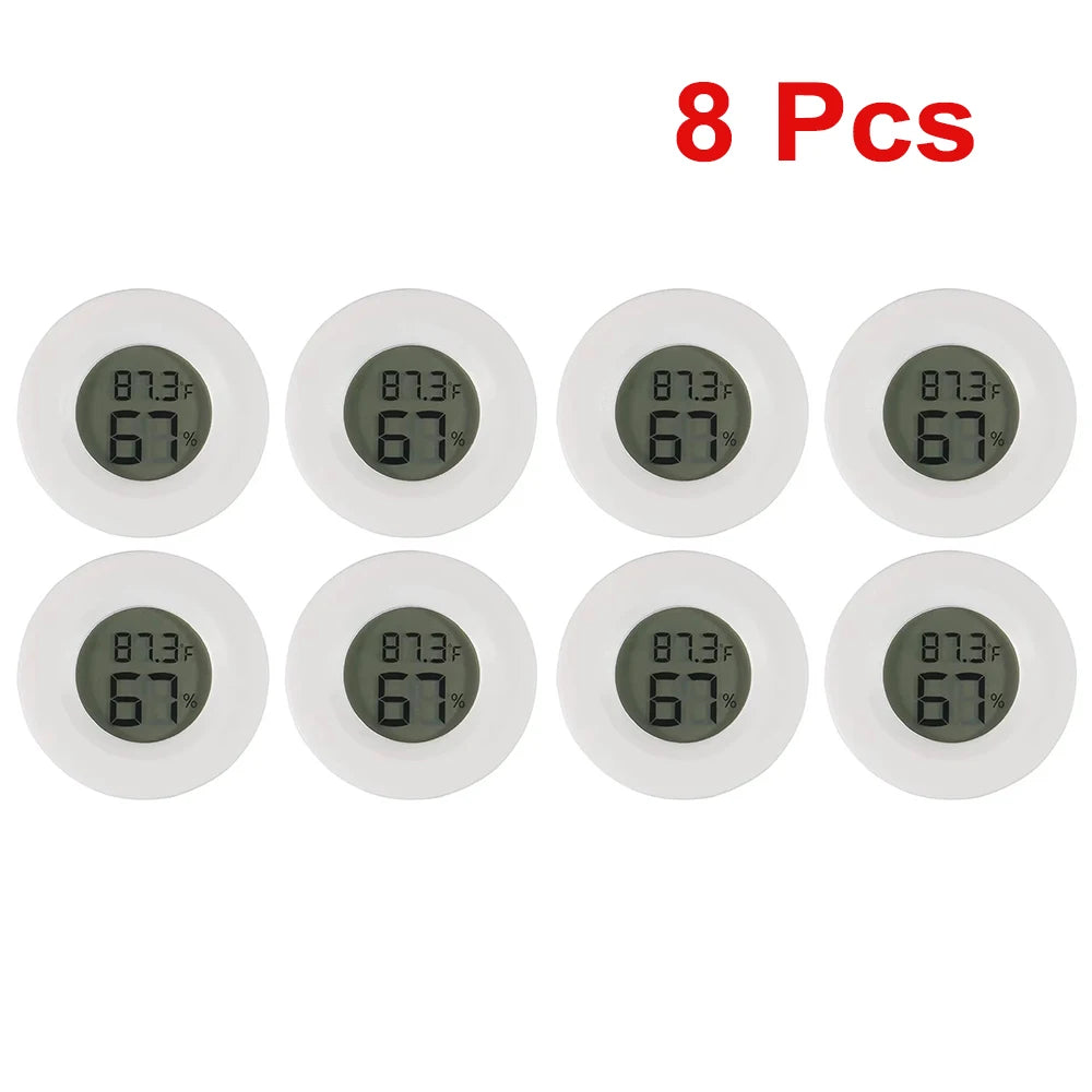Mini Hygrometer Thermometer Fahrenheit or Celsius Meter Digital LCD Monitor Indoor Room Round Humidity Temperature Gauge