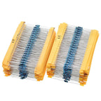 600pcs 1% Resistor Set Resistance 1/4W Metal Film Resistors Kit 10Ohm ~1M Ohm 30Values Electronic Components Kit