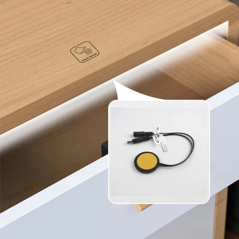 New DC12V 24V Smart Sensor 5A 60W LED Light Switch Wood Board Penetrable Touch Switch for Cabinet LED Light Equipment Supplies