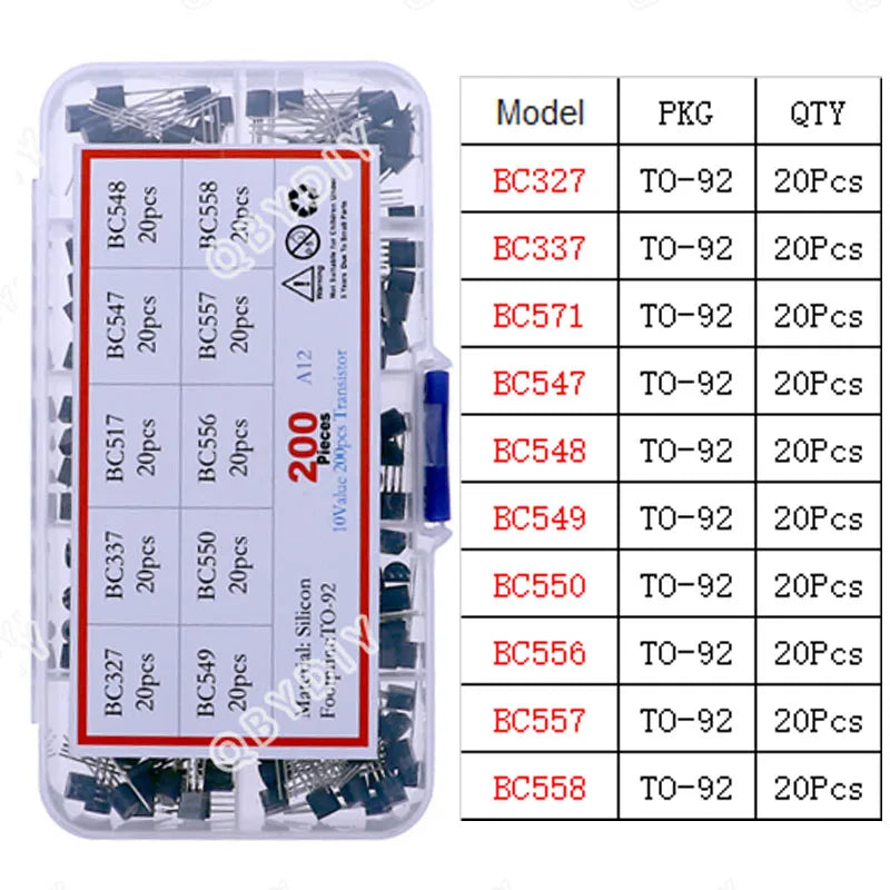 DIP SMD Mosfet Triode Thyristor PNP NPN Voltage Regulator Chip Transistor Assortment Kit SOT-23 TO-92 TO-126 TO-220 DIY Mix Set