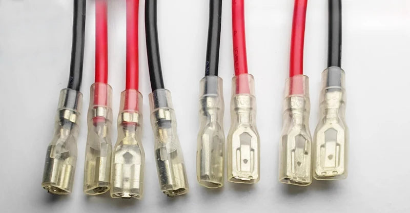 10pcs VH 3-P Open Barrel 3A 2Pin Hollow to 2.8mm/4.8mm/6.3mm Spring Spade Tab Terminal Double-Ended 18AWG 30cm Cable Assembly