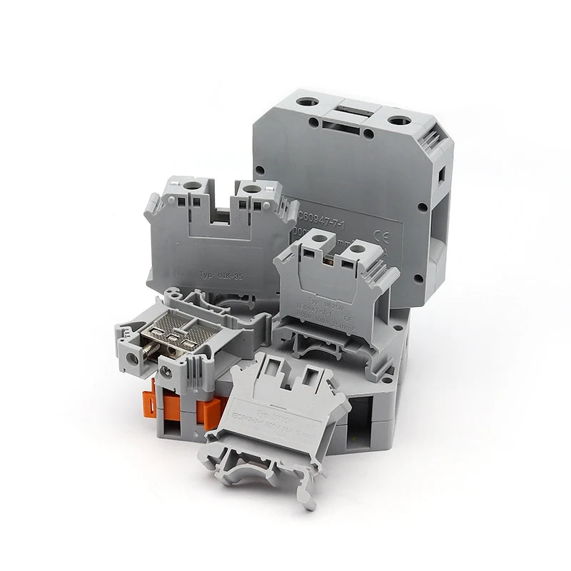 4PCS Wire Electrical Conector Terminal Connector Screw Cable Din Rail Terminal Blocks Strip Power Distribution Block Terminator